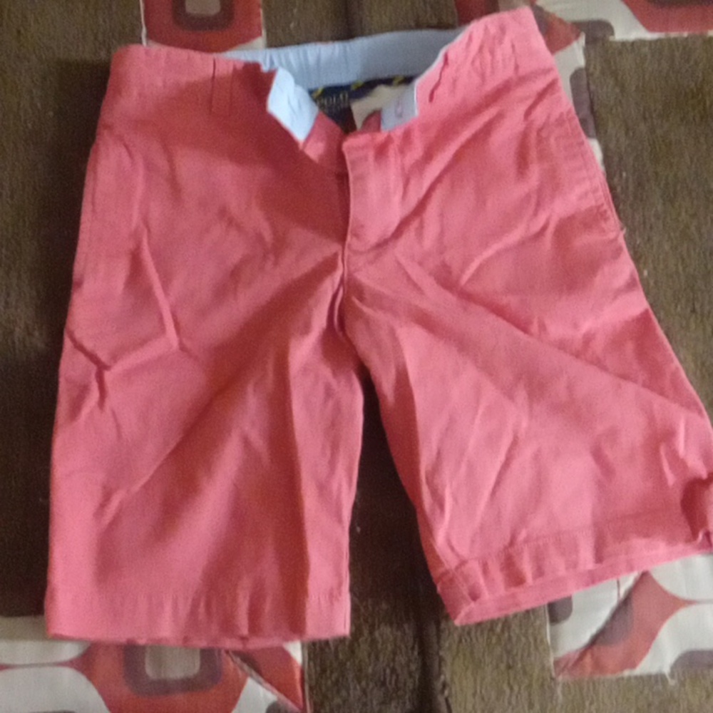Toddler pink polo shorts